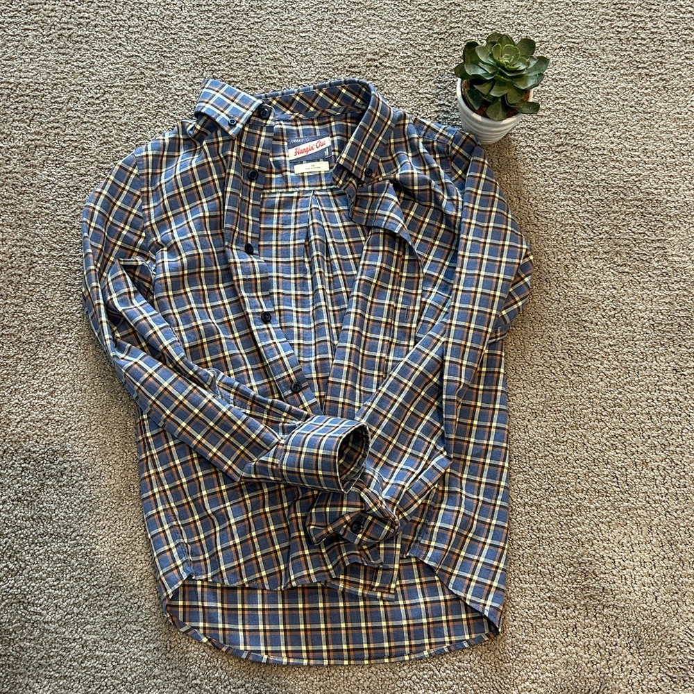 🔥NWOT Boys Johnnie O Plaid Button Down size 10